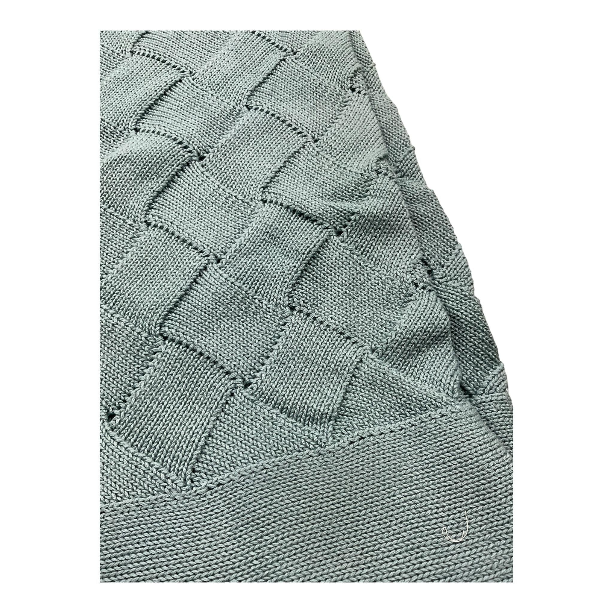 WEDOBLE coperta tinta unita con ricami Verde per Neonato COPVERD VERDE WEDOBLE