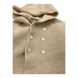 LALALU' cardigan tinta unita con cappuccio Panna per Neonato GBL02H PANNA LALALU'
