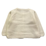 GRANLEI cardigan tinta unita con trafori Panna per Neonato 224227 PANNA GRANLEI