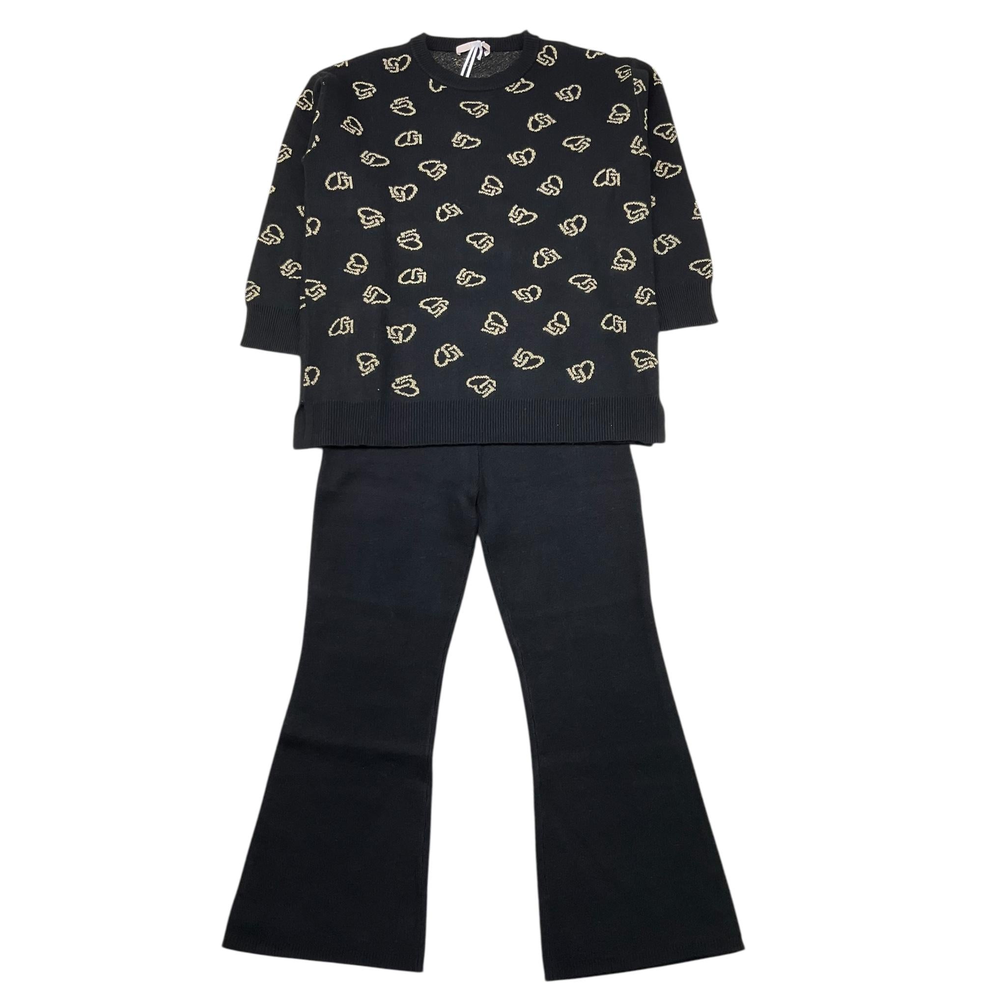 LIU JO completo 2 pezzi maglia-pantalone modello zampa Nero per Neonata KF4034N NERO LIU JO