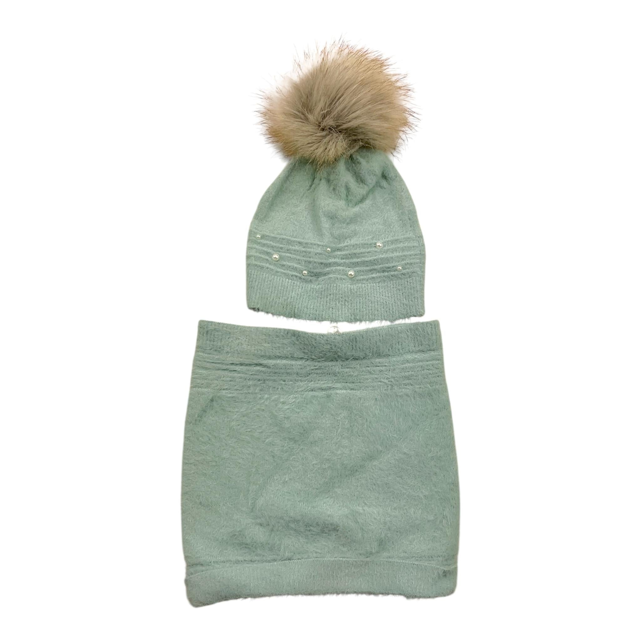 MAYORAL set cappello-scaldacollo tinta unita Verde per Bambina 10825 VERDE MAYORAL