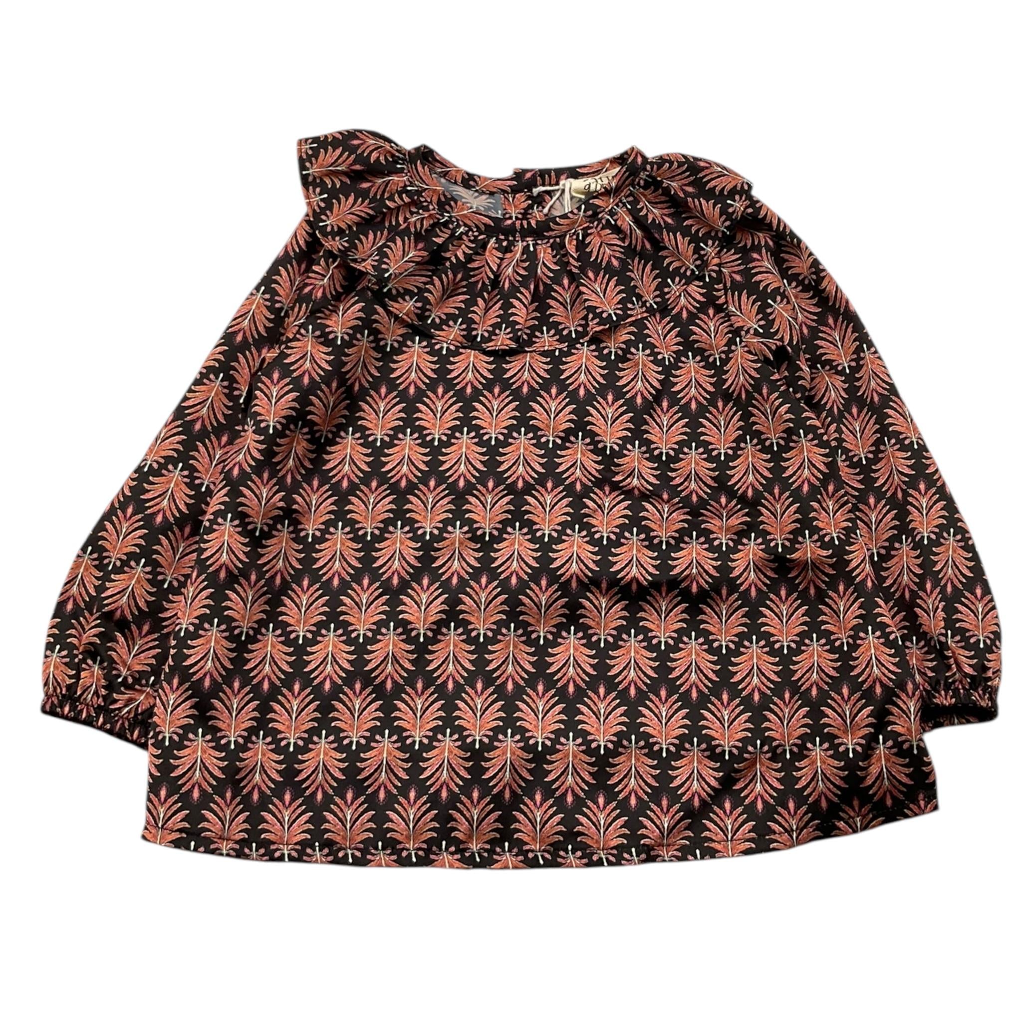 CAFFE' D'ORZO camicia manica lunga stampa fantasia Nero per Neonata ZV5000 NERO CAFFE' D'ORZO