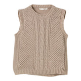 ZHOE & TOBIAH gilet in maglia tinta unita Beige per Bambino WL3 BEIGE ZHOE & TOBIAH