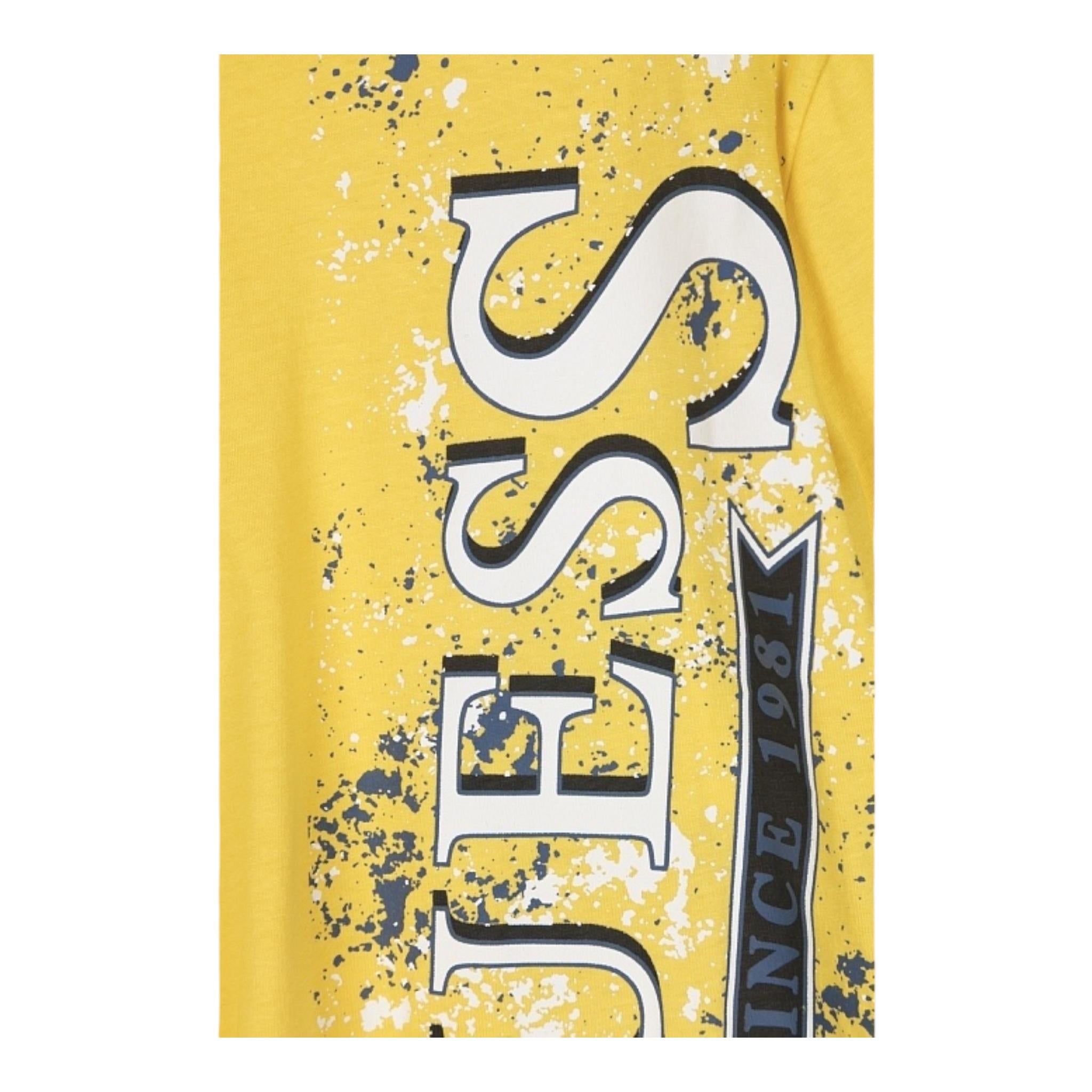 GUESS shirt girocollo tinta unita con stampa logo Giallo per Bambino L4YI36K8HM4 GIALLO GUESS