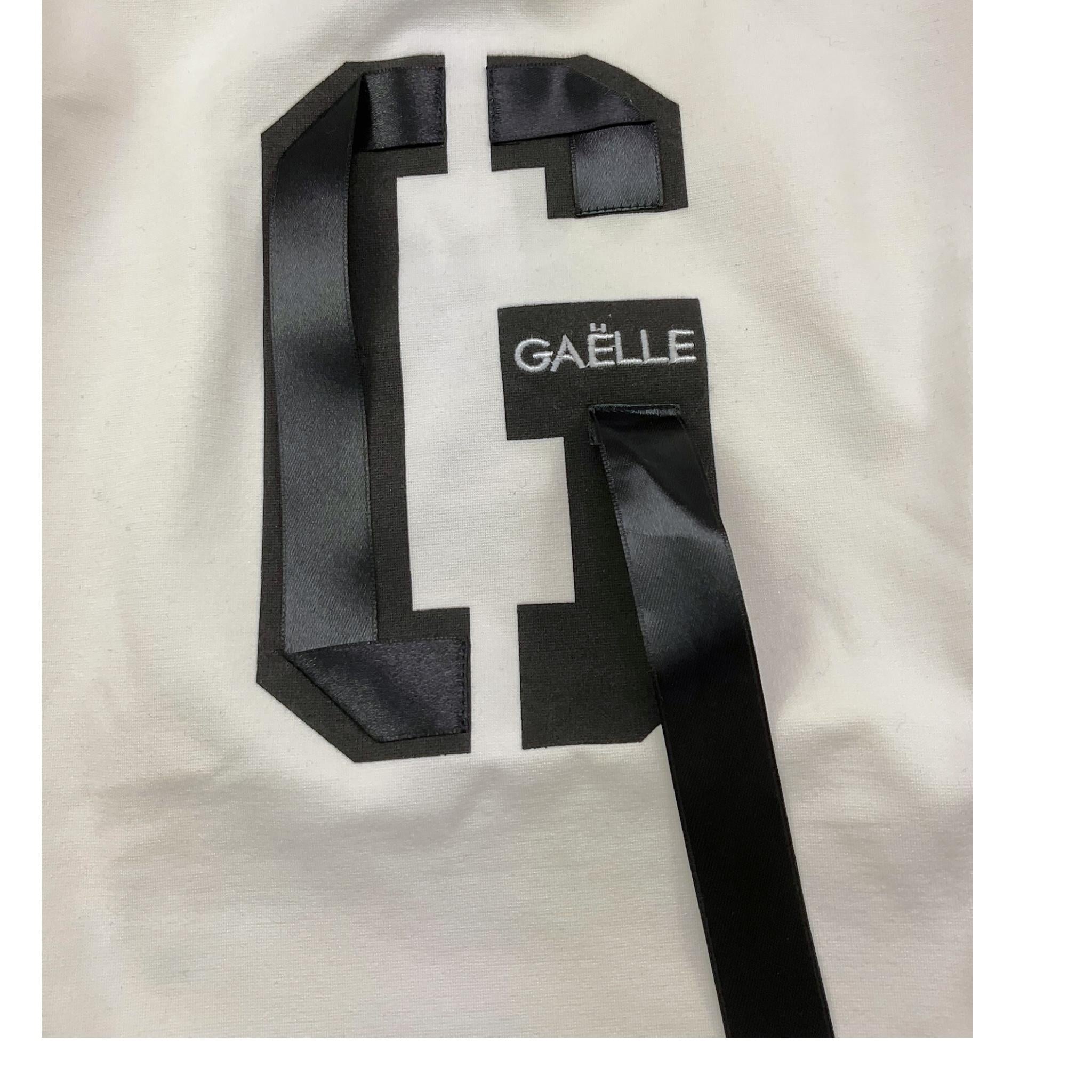 GAELLE felpa chiusa girocollo tinta unita con logo Bianco per Bambina 2741F00414XX BIANCO GAELLE