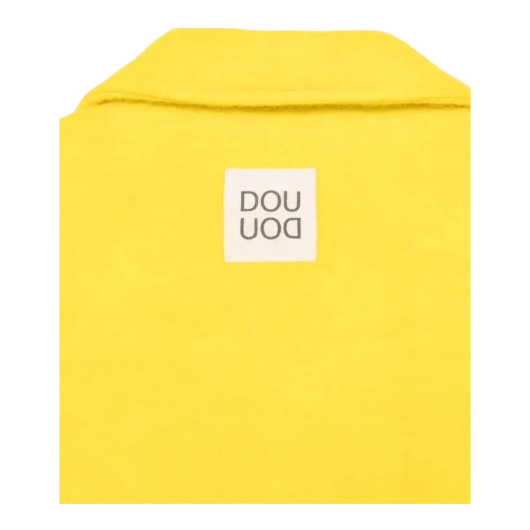 DOU DOU cappotto tinta unita con bottoni Giallo per Bambina DV2Q20 GIALLO DOU DOU