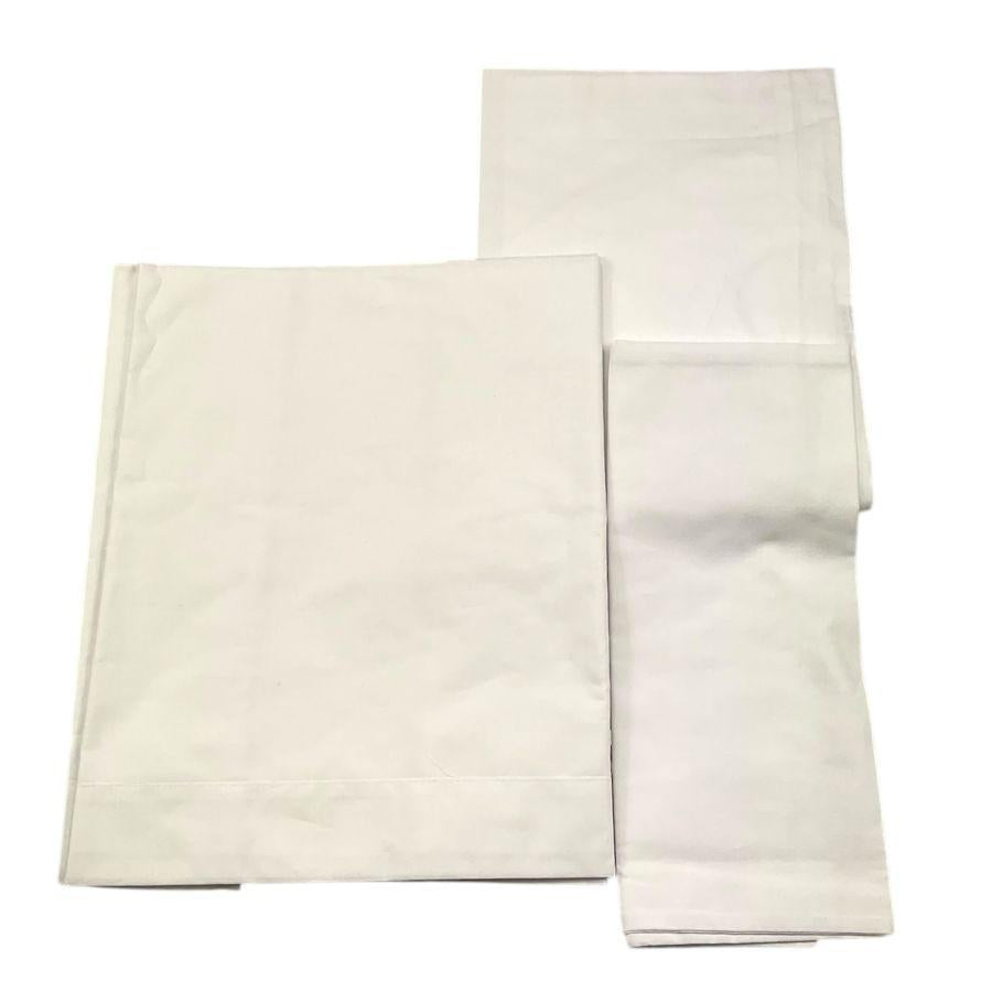 LE BEBE' set 3 pezzi lenzuola tinta unita cn ricami Bianco per Neonata LBG5986 BIANCO LE BEBE'