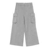 IL GUFO pantalone modello a palazzo tinta unita con tasconi Grigio per Bambina A24PL432W0003 GRIGIO IL GUFO
