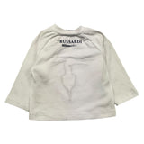 TRUSSARDI shirt girocollo tinta unita con stampa  Bianco per Neonato TIA25210 BIANCO TRUSSARDI