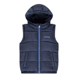 LEVI'S giubbino smanicato tinta unita con zip e cappuccio Blu per Bambino 8EL259X BLU LEVI'S