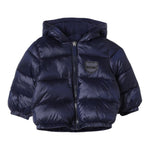 MOSCHINO giubbino tinta unita con zip e cappuccio Blu per Neonato MUS02Q BLU MOSCHINO