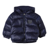 MOSCHINO giubbino tinta unita con zip e cappuccio Blu per Neonato MUS02Q BLU MOSCHINO
