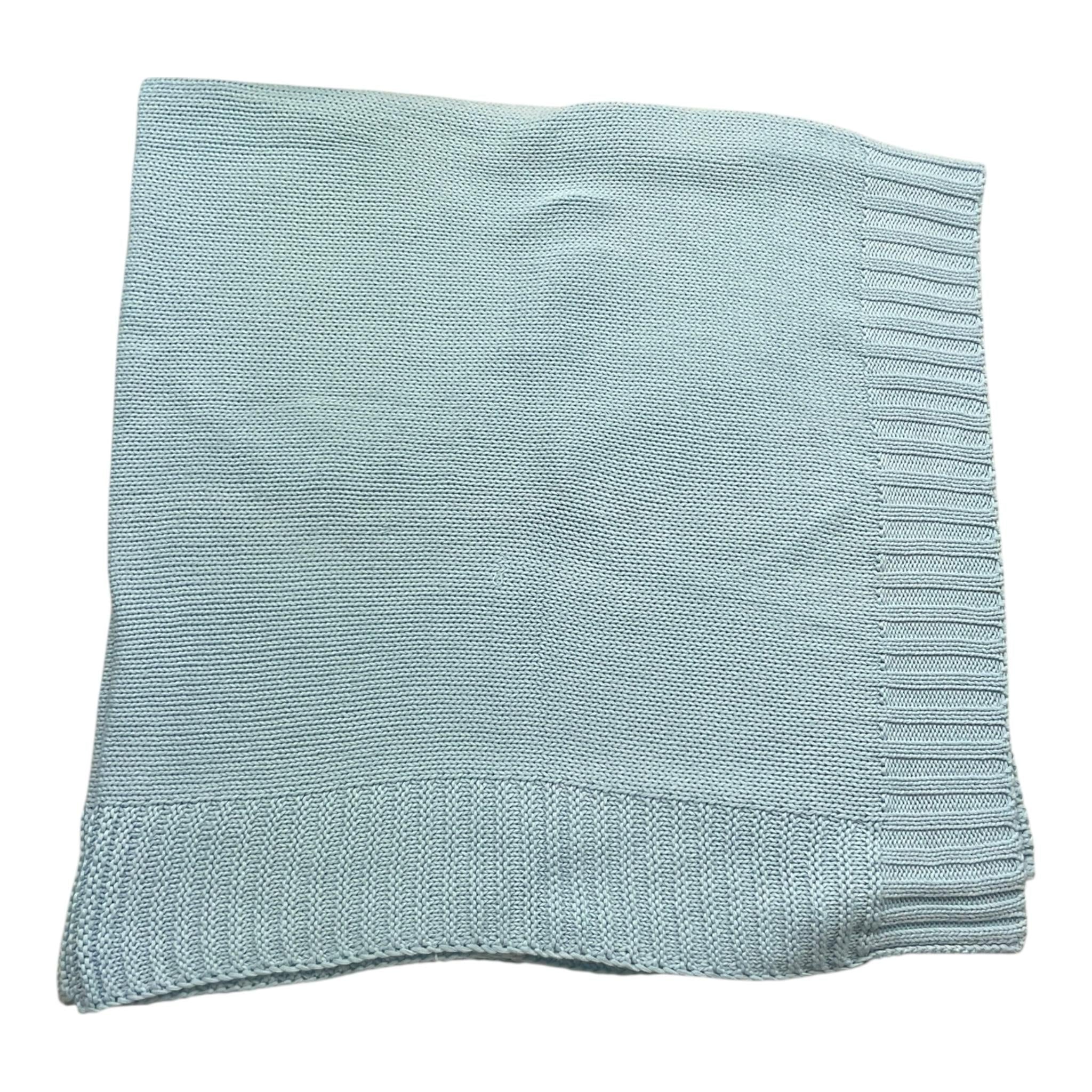 WEDOBLE coperta tinta unita con ricami Azzurro per Neonato COPAZZ AZZURRO WEDOBLE