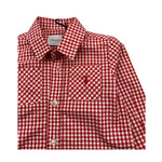TRUSSARDI camicia manica lunga fantasia quadri Rosso per Neonato TIA25034 ROSSO TRUSSARDI