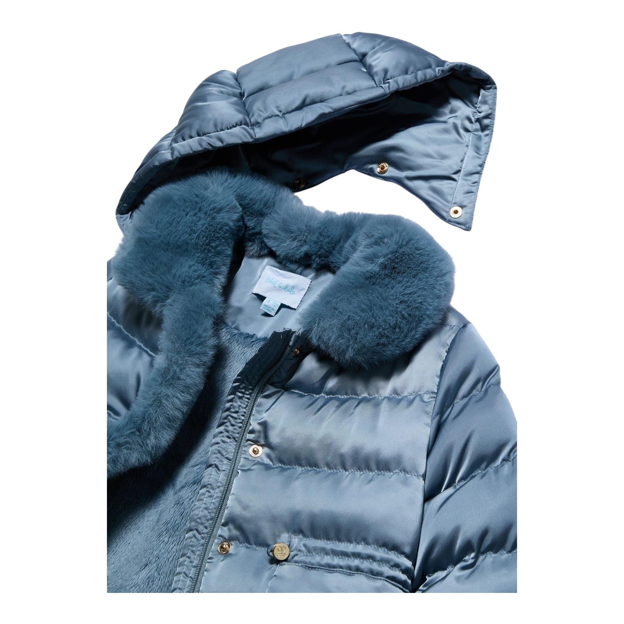 ABEL & LULA giubbino tinta unita con zip e cappuccio Azzurro per Bambina 5818JXXX AZZURRO ABEL & LULA