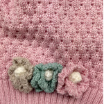 MARLU' cappello tinta unita con fiori Rosa per Neonata IB1371 ROSA MARLU'