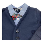 LE BEBE' tutina bicolore con finta giacca e fantasia Bianco/blu per Neonato LBB3767 BIANCO/BLU LE BEBE'