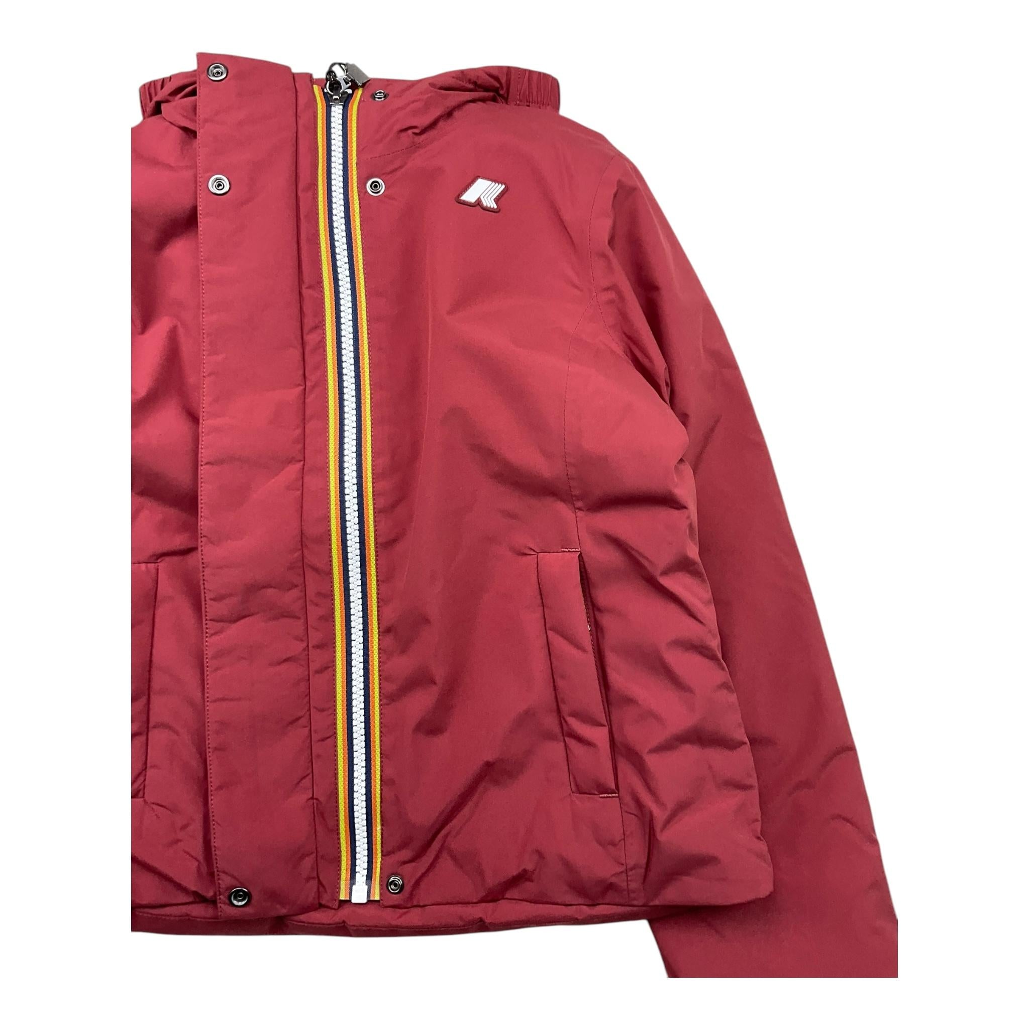 K-WAY giubbino tinta unita con cappuccio Bordeaux per Bambina K4137WWX BORDEAUX K-WAY