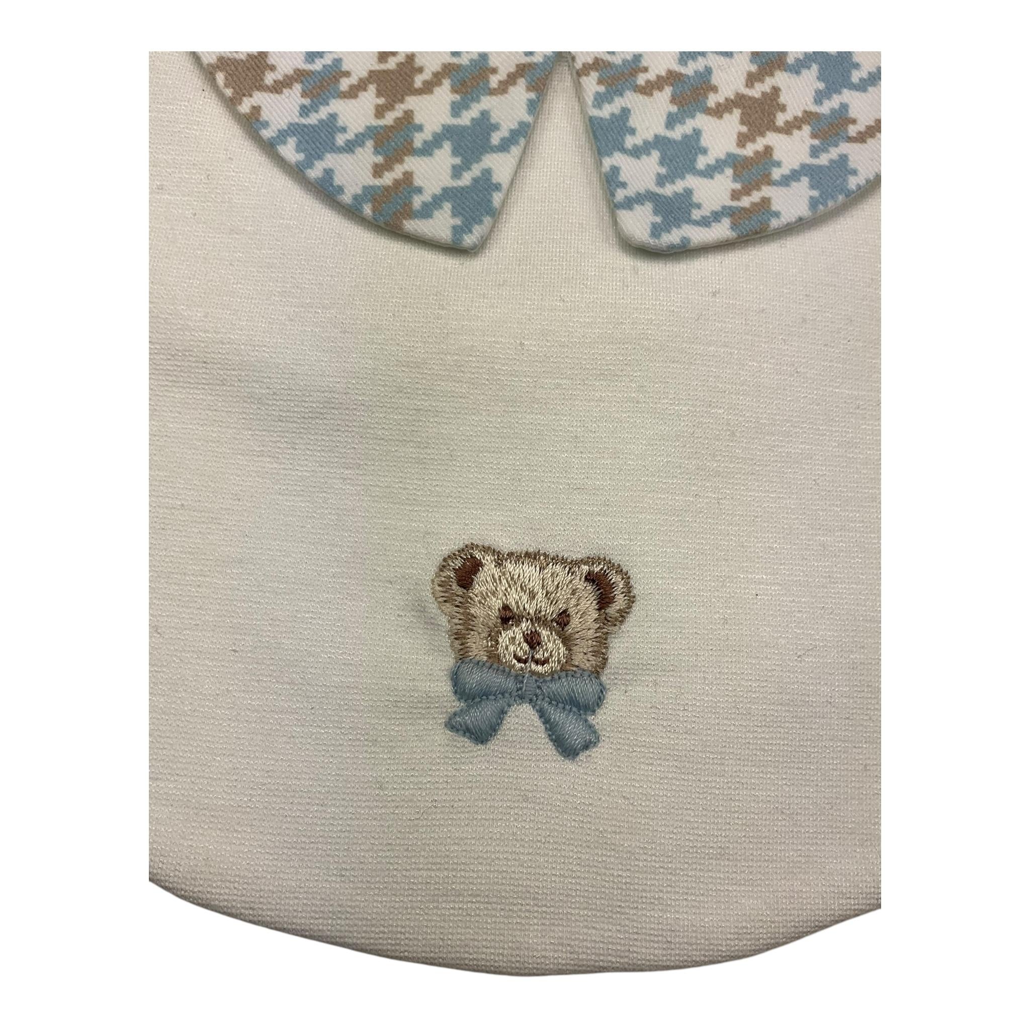 PETIT bavetta tinta unita con ricamo orso Panna per Neonato S5016366 PANNA PETIT