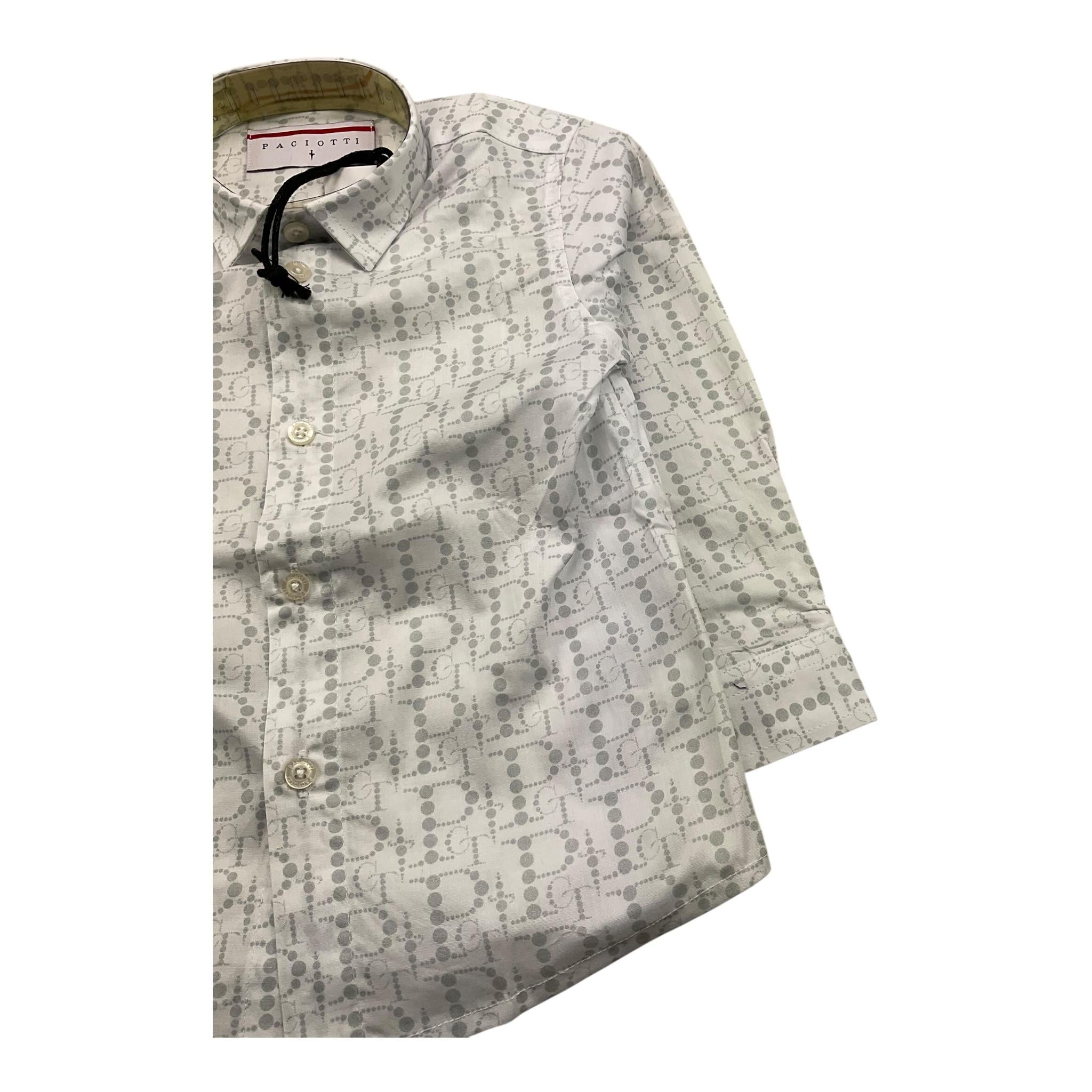 CESARE PACIOTTI camicia tinta unita con stampa Bianco per Neonato CMP5358BNXX BIANCO CESARE PACIOTTI