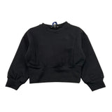 PICCOLA LUDO felpa modello crop tinta unita Nero per Bambina BS9WB044 NERO PICCOLA LUDO