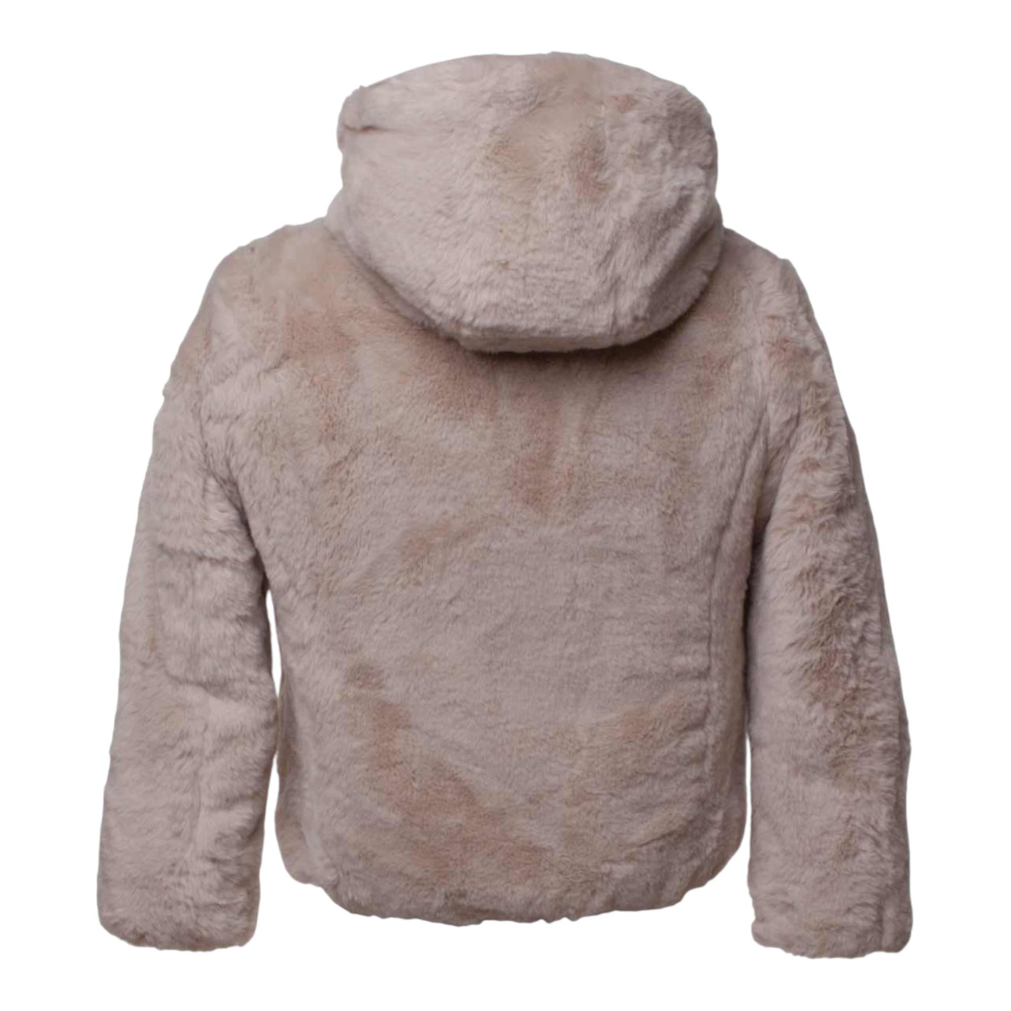 SUNS giubbino tinta unita reversibile in pelliccia Beige per Bambina GBS5355D BEIGE SUNS