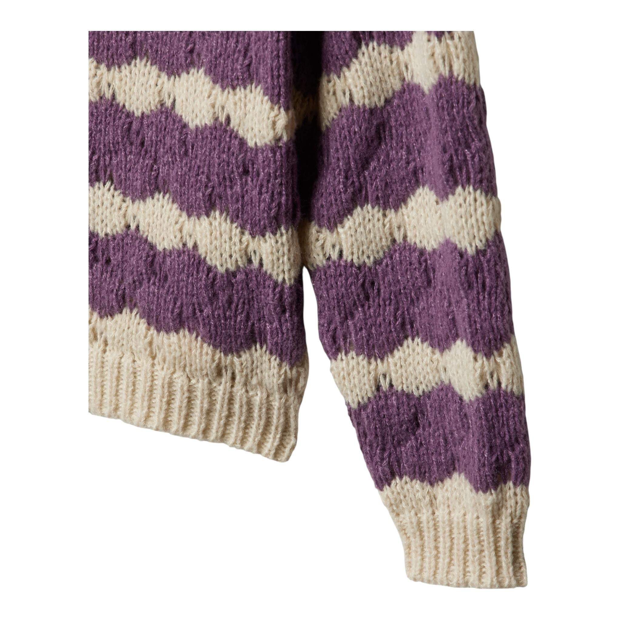 NAME IT maglia bicolore con fantasia a righe Panna/viola per Bambina 13233150X PANNA/VIOLA NAME IT