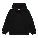 DIESEL felpa tinta unita con cappuccio Nero per Bambino J02014 NERO DIESEL