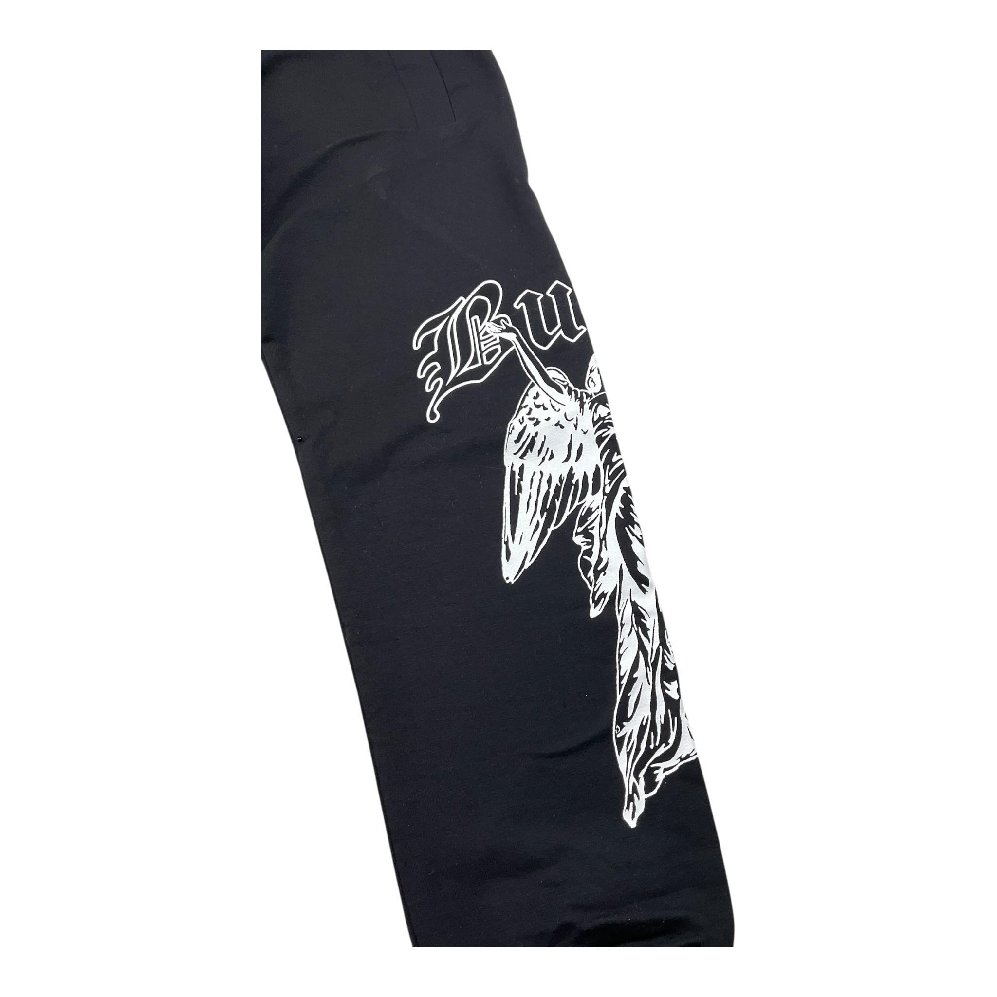 BUTNOT pantalone tuta tinta unita con stampa in contrasto Nero per Bambino B9498 NERO BUTNOT