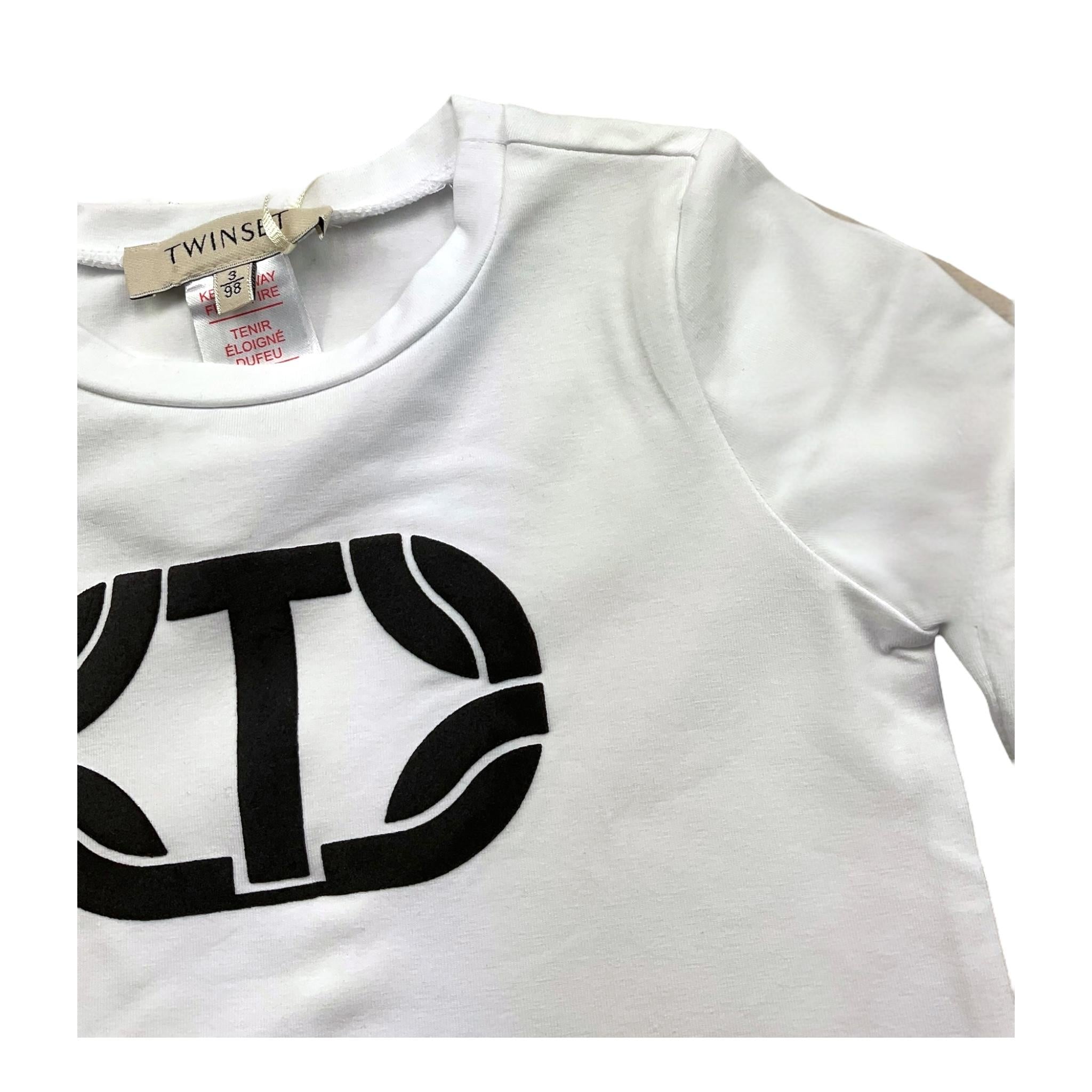 TWINSET shirt girocollo tinta unita con stampa Bianco per Bambina 242GJ2032XXXX BIANCO TWINSET