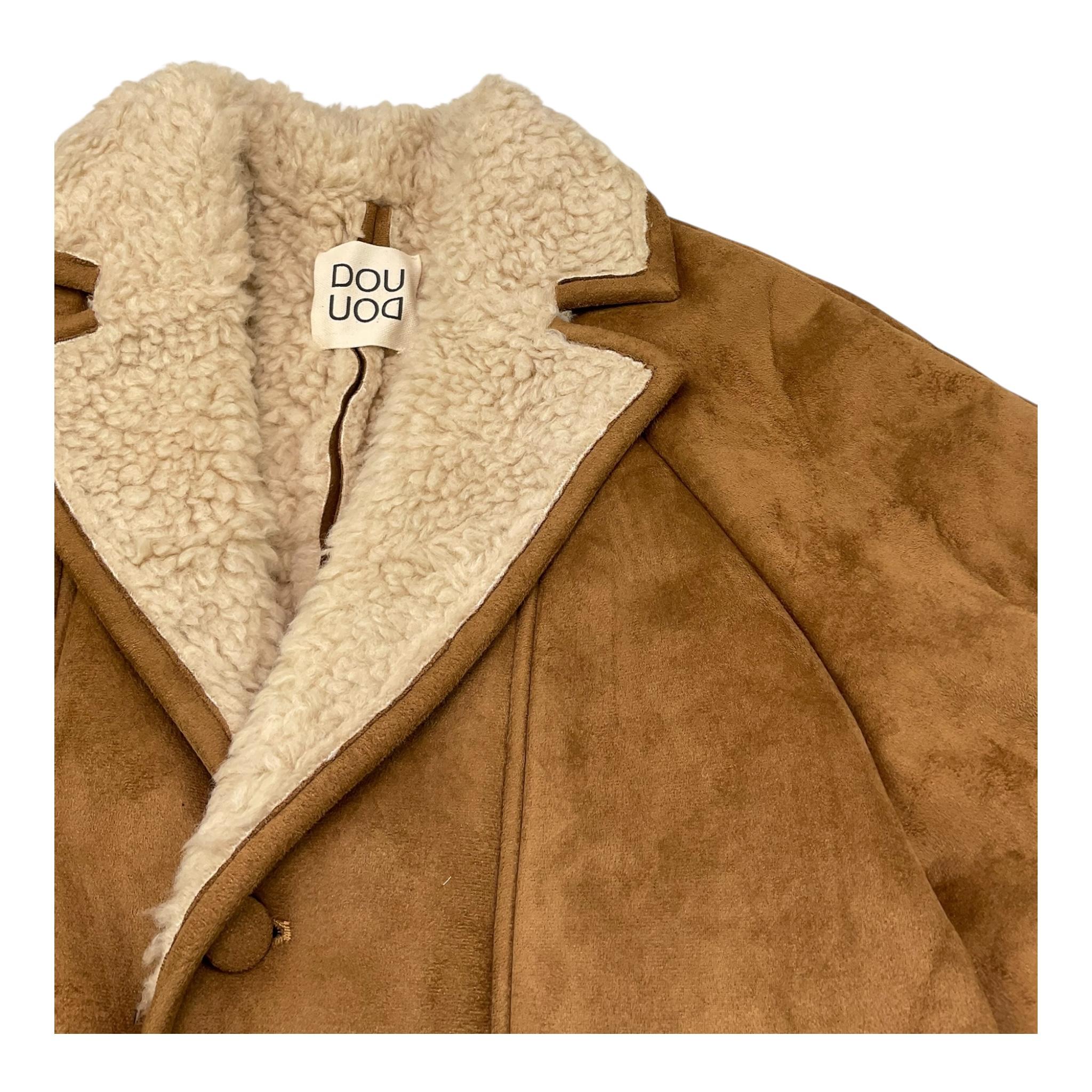 DOU DOU cappotto tinta unita con pelliccia interna Cammello per Bambino DV2Q30 CAMMELLO DOU DOU