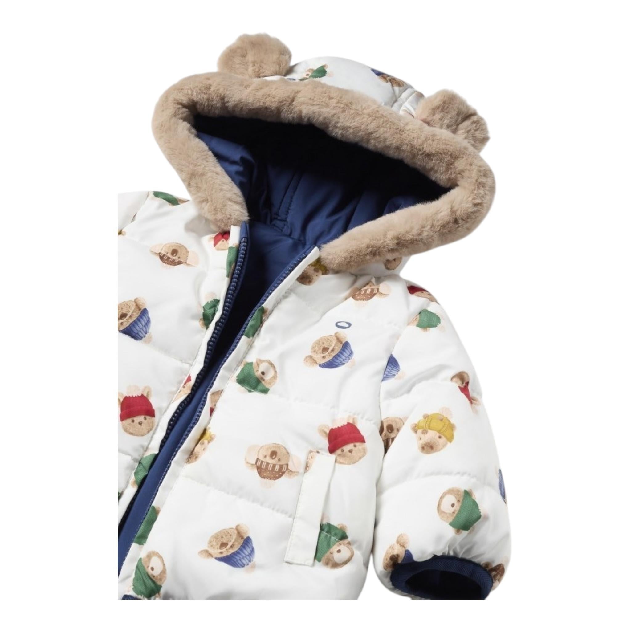 MAYORAL giubbino reversibile bicolore con cappuccio e zip Bianco/blu per Neonato 2457 BIANCO/BLU MAYORAL