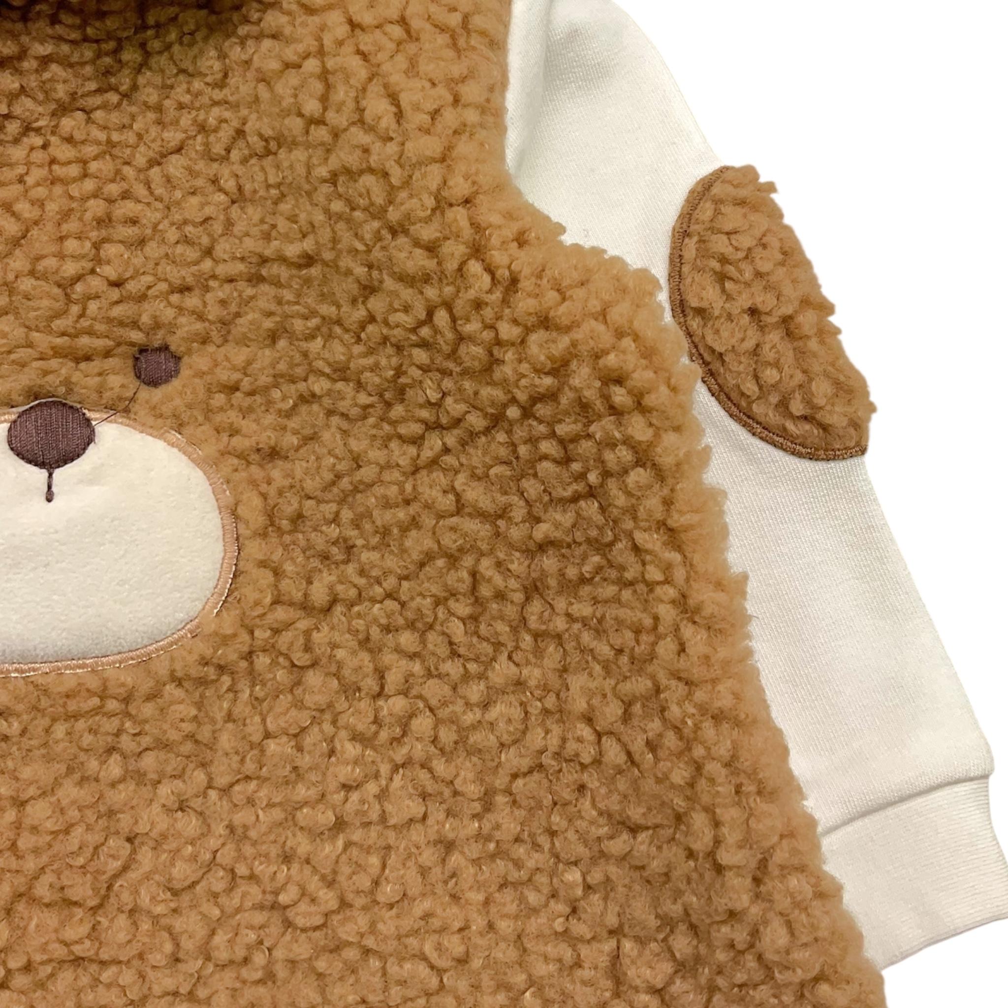 MARLU' tutina bicolore con stampa Bianco per Neonato IG7814 BIANCO MARLU'