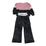 GAELLE completo 2 pezzi felpa-pantalone bicolore Rosa/nero per Bambina 2741F00315 ROSA/NERO GAELLE