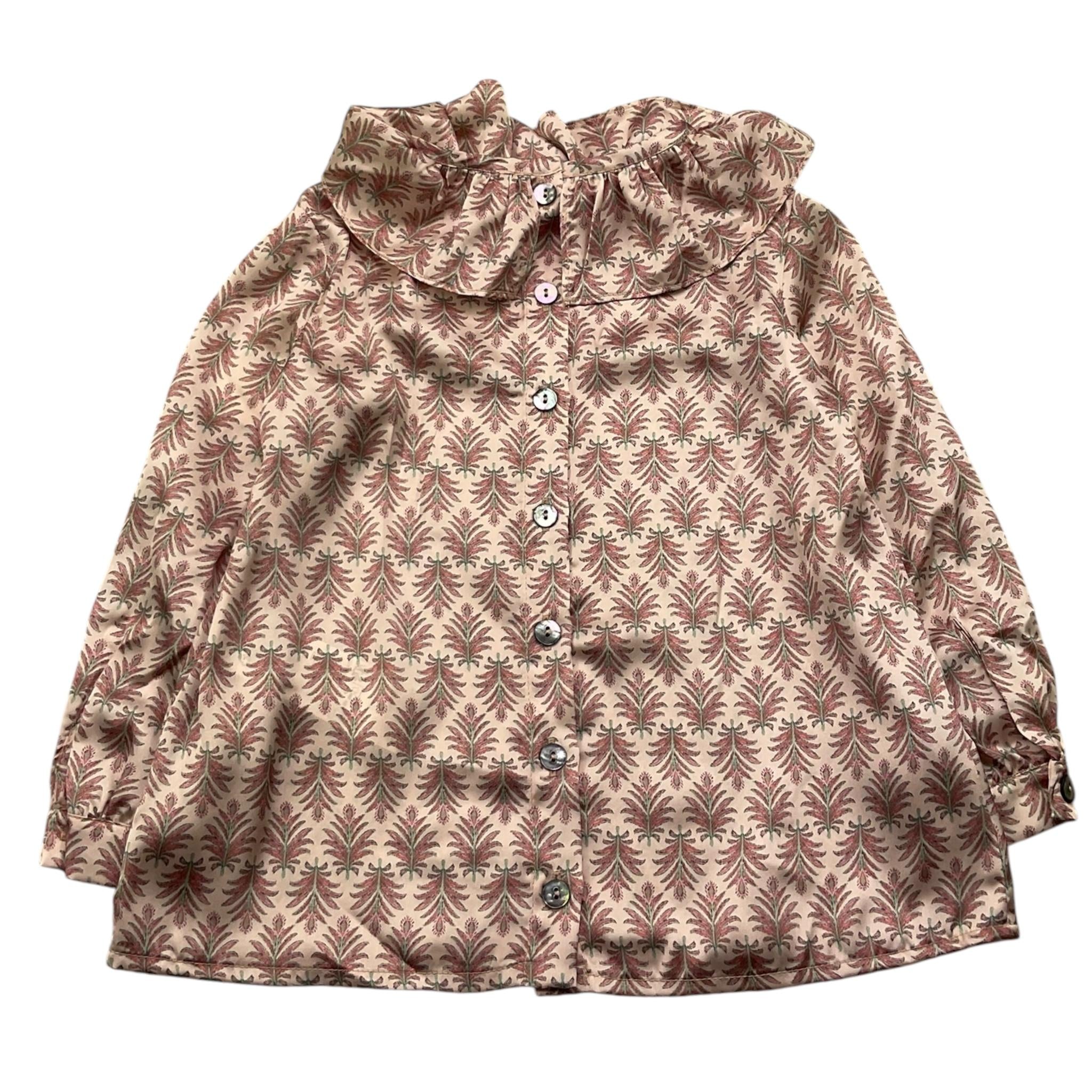 CAFFE' D'ORZO camicia manica lunga stampa fantasia Rosa per Neonata ZV50000 ROSA CAFFE' D'ORZO