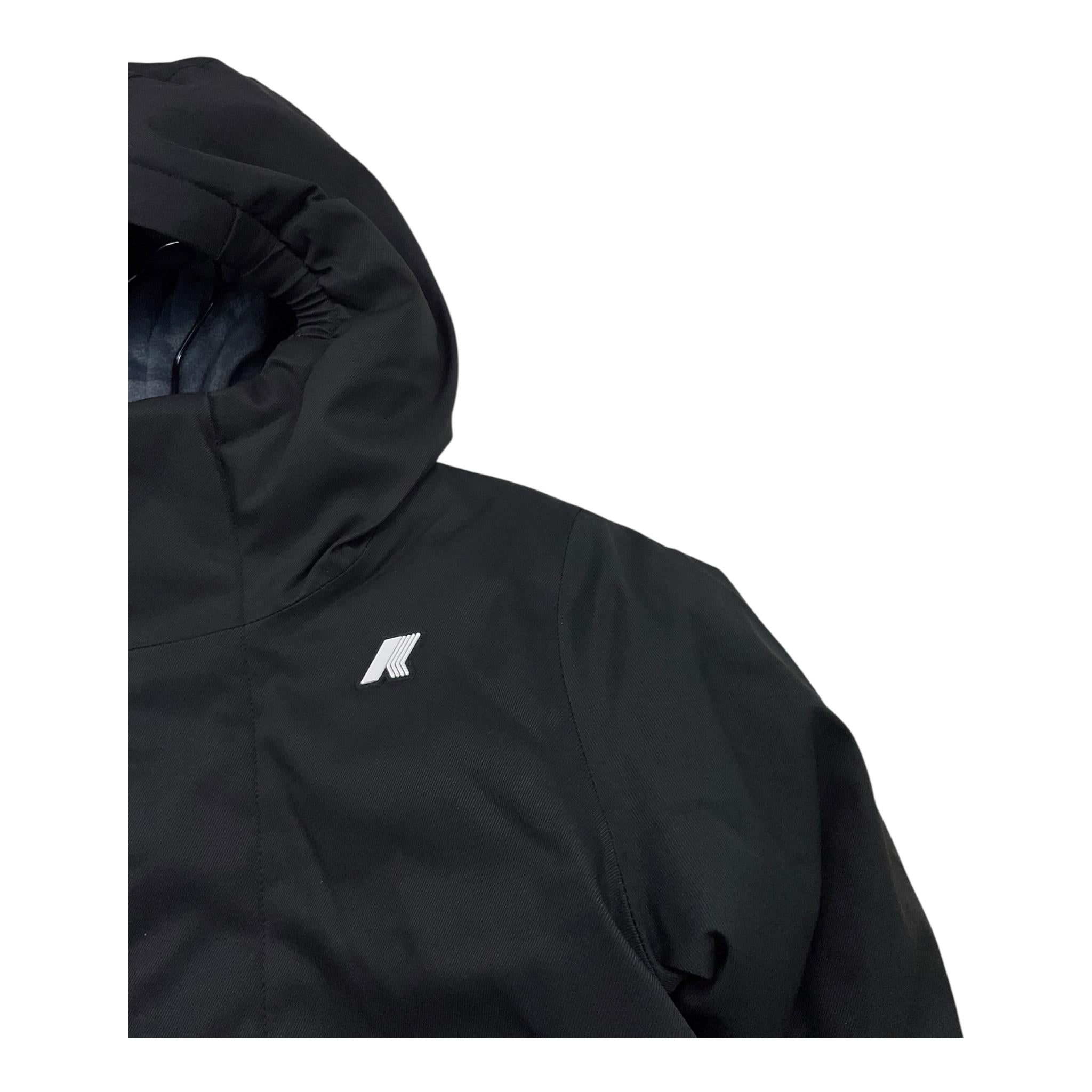 K-WAY giubbino tinta unita con zip e cappuccio Nero per Bambino K1128FWX NERO K-WAY