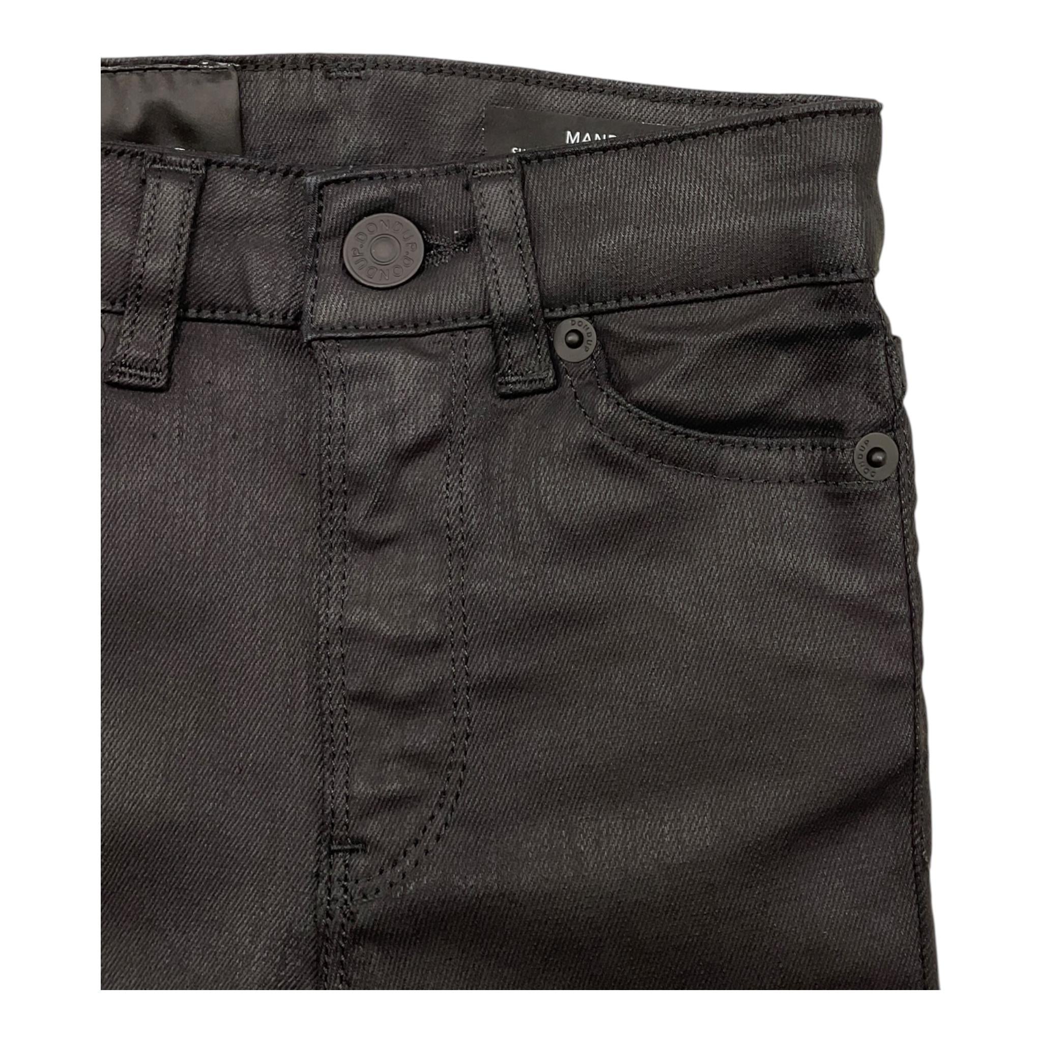DONDUP pantalone tinta unita modello zampa Nero per Bambina DFPA105 NERO DONDUP