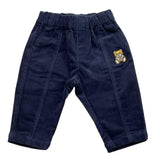 MOSCHINO pantalone tinta unita con camoscio Blu per Neonato MUP053X BLU MOSCHINO