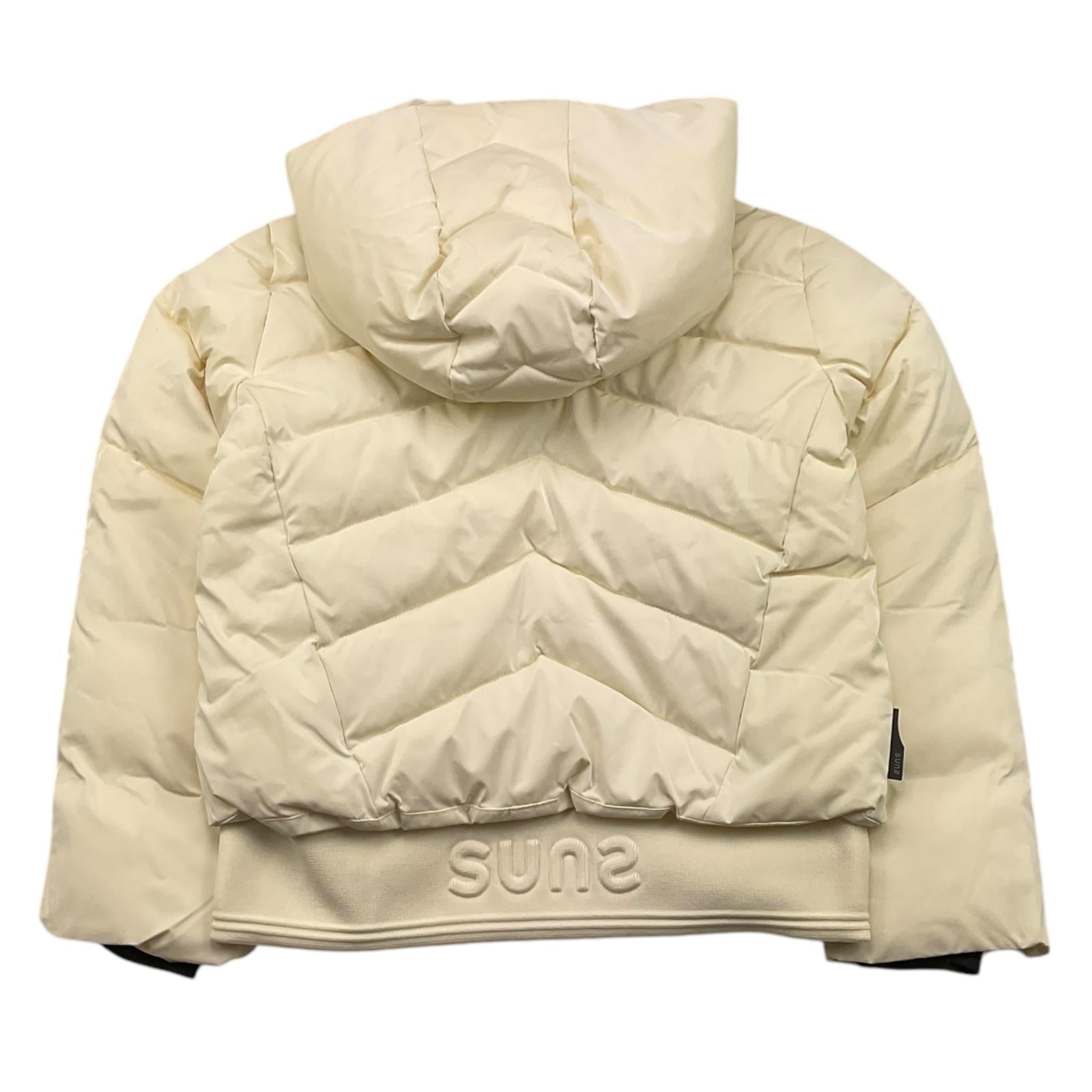 SUNS  giubbino tinta unita con zip e cappuccio Panna per Bambina GBS5359D PANNA SUNS