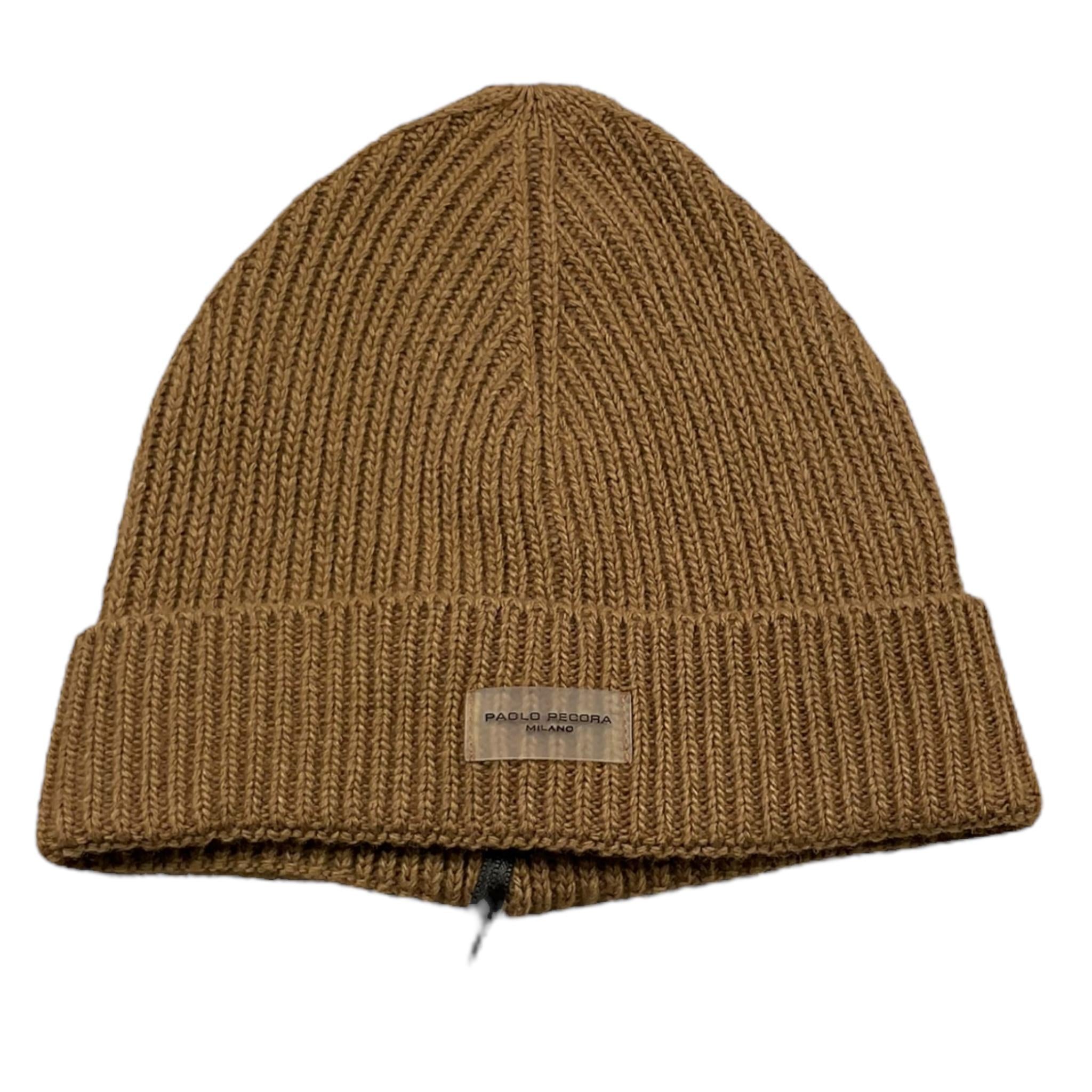 PAOLO PECORA cappello tinta unita con logo Cammello per Bambino PP4162 CAMMELLO PAOLO PECORA