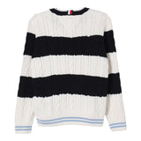 TOMMY HILFIGER maglia girocollo fantasia a righe Blu per Bambino KB0KB09075 BLU TOMMY HILFIGER