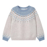 MAYORAL maglia girocollo bicolore con ricami Beige per Bambina 4358 BEIGE MAYORAL