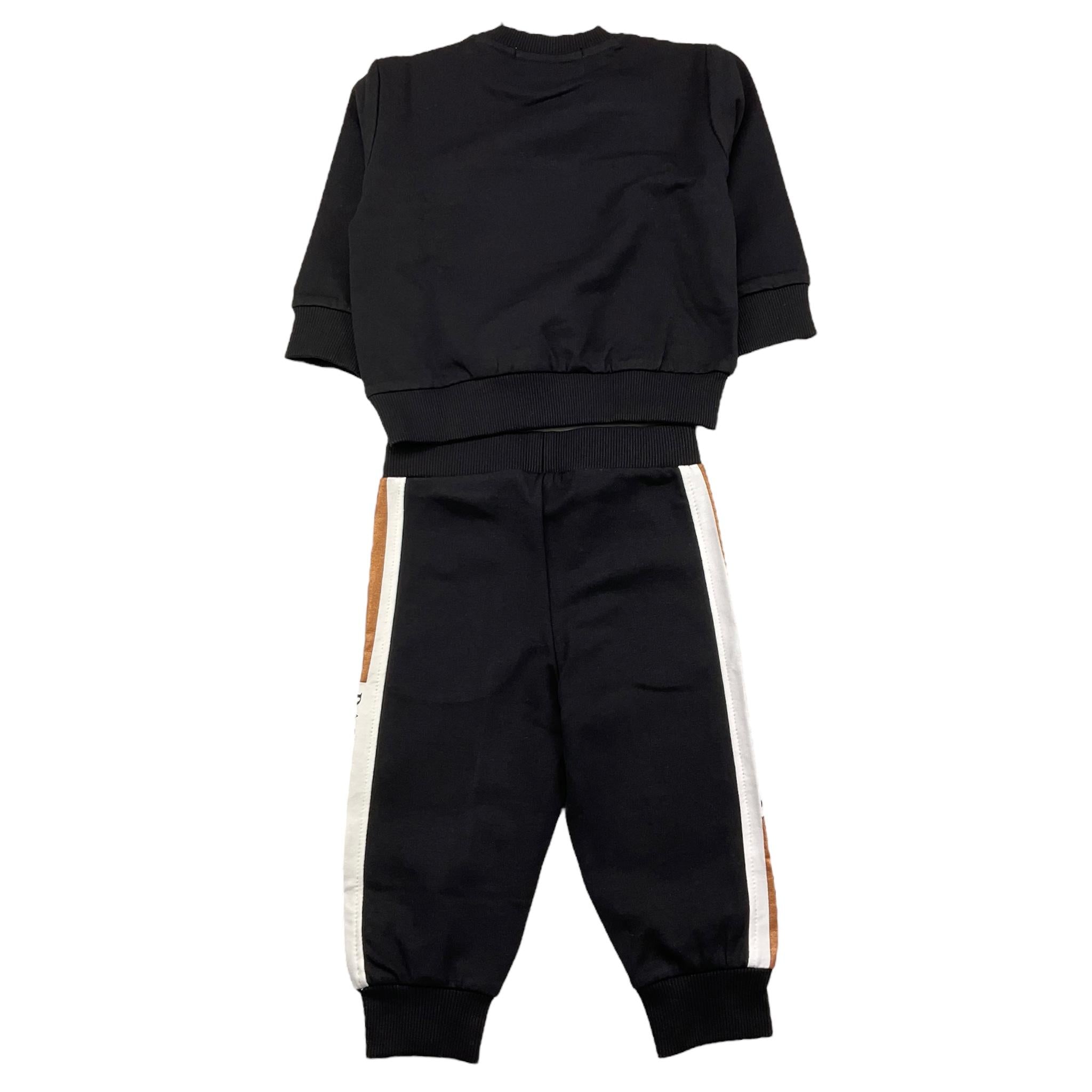 CESARE PACIOTTI completo 2 pezzi felpa-pantalone tinta unita Nero per Neonato COMP5311B NERO CESARE PACIOTTI