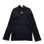 TWINSET maglia mezzo collo tinta unita a costine Nero per Bambina 242GJ3190X NERO TWINSET