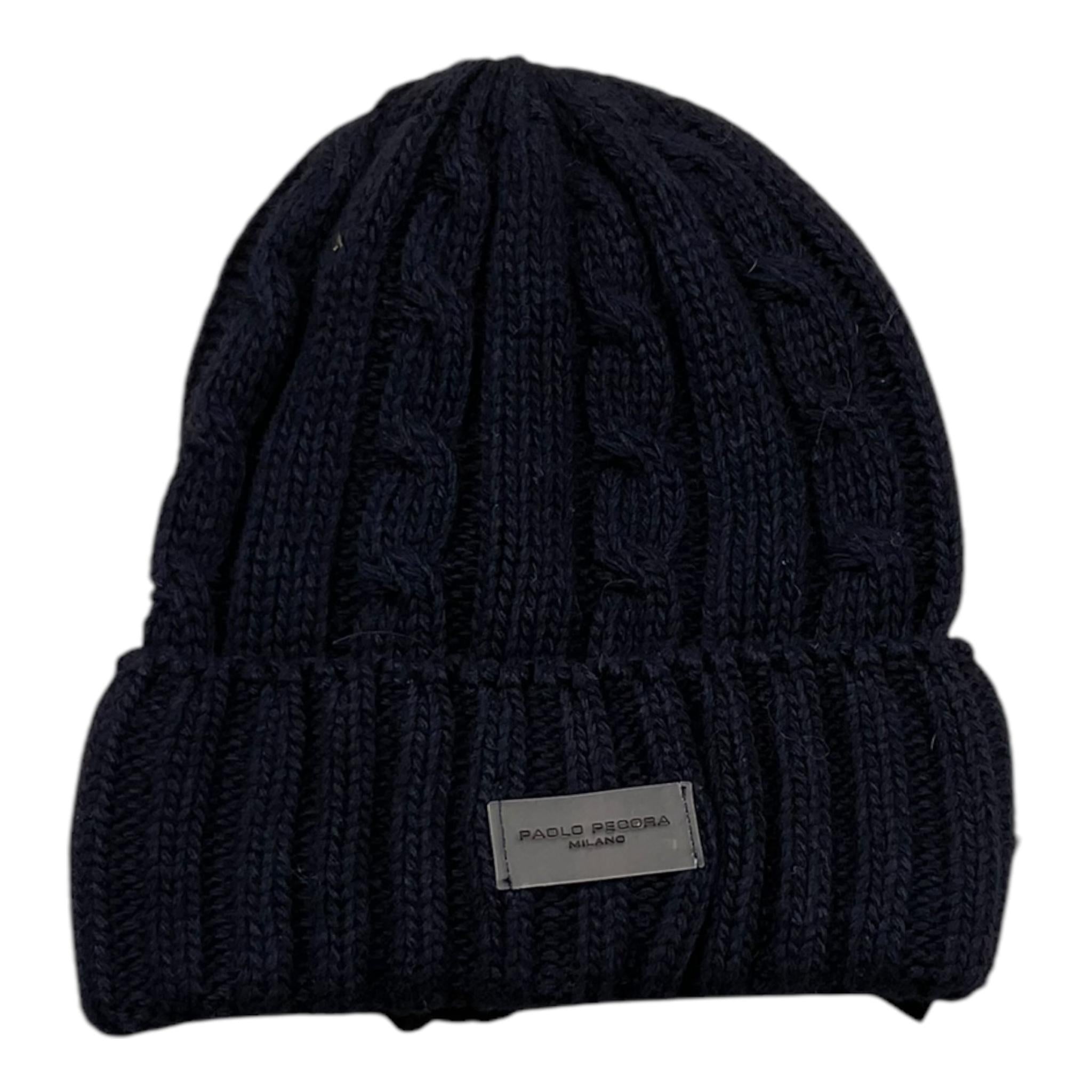 PAOLO PECORA cappello tinta unita con logo Blu per Bambino PP4164 BLU PAOLO PECORA