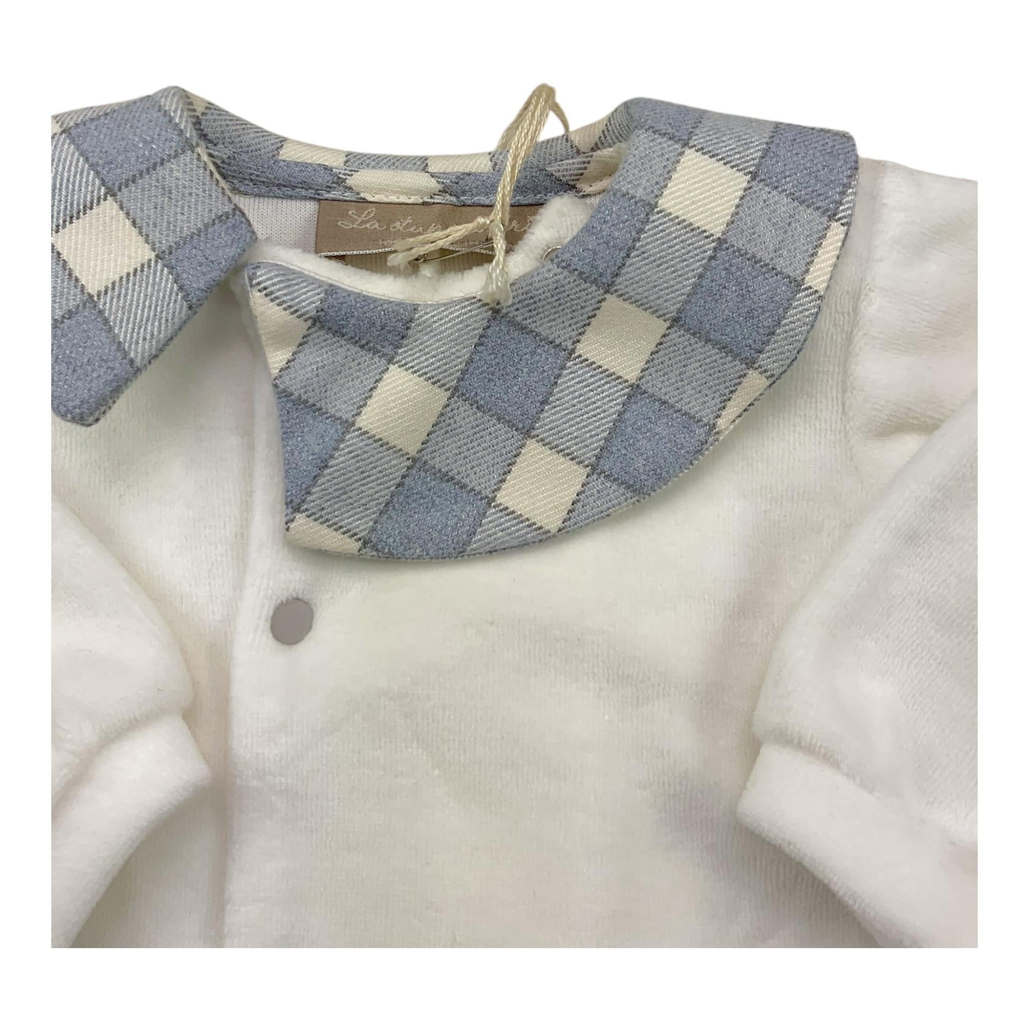 LA STUPENDERIA tutina tinta unita con stampa Bianco per Neonato TBTT03L03 BIANCO LA STUPENDERIA