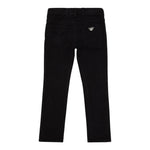 EMPORIO ARMANI jeans tinta unita con logo Nero per Bambino 8N4J06 NERO EMPORIO ARMANI