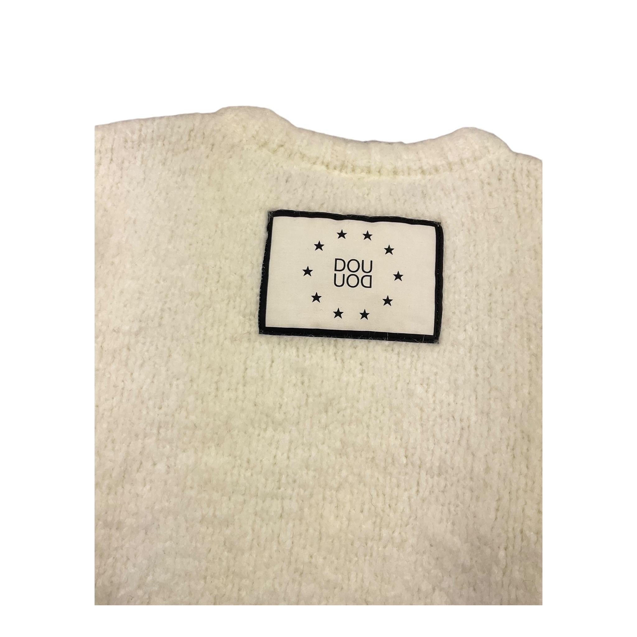 DOU DOU maglia girocollo tinta unita Panna per Bambina DV9P50X PANNA DOU DOU