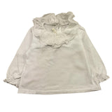 ZHOE & TOBIAH shirt tinta unita con colletto Bianco per Bambina BSS4J BIANCO ZHOE & TOBIAH