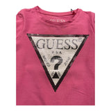 GUESS shirt girocollo tinta unita con rouches Rosa per Neonata K2BI23K6YW1 ROSA GUESS